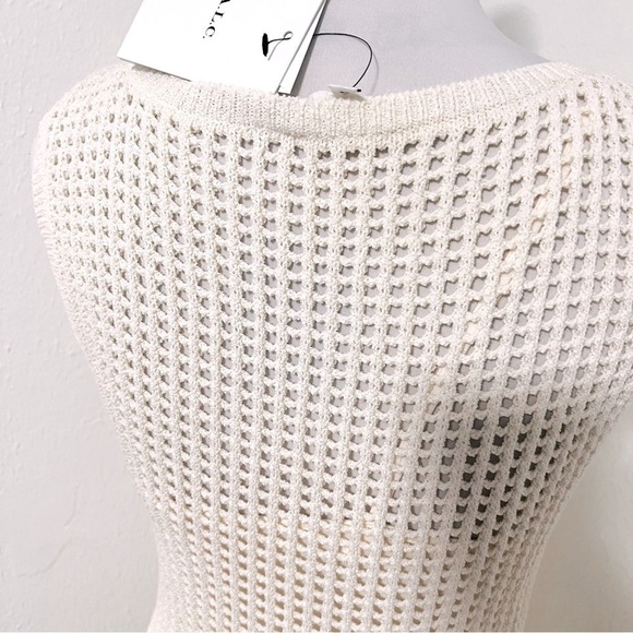 NWT A.L.C. Women’ XS Italian Yarn Sleeveless Ivory Maxi Dress Inner Dress Unique - Picture 6 of 13